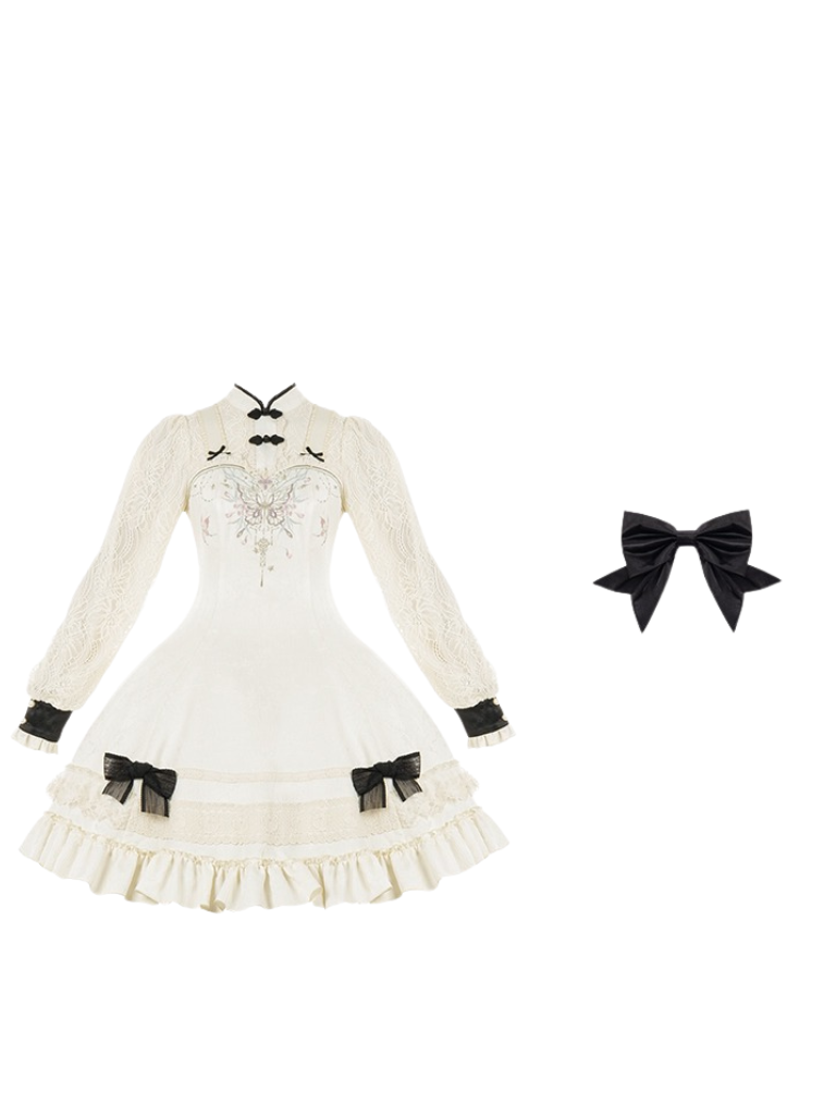 Girly Dress Bow Chinese Sweet