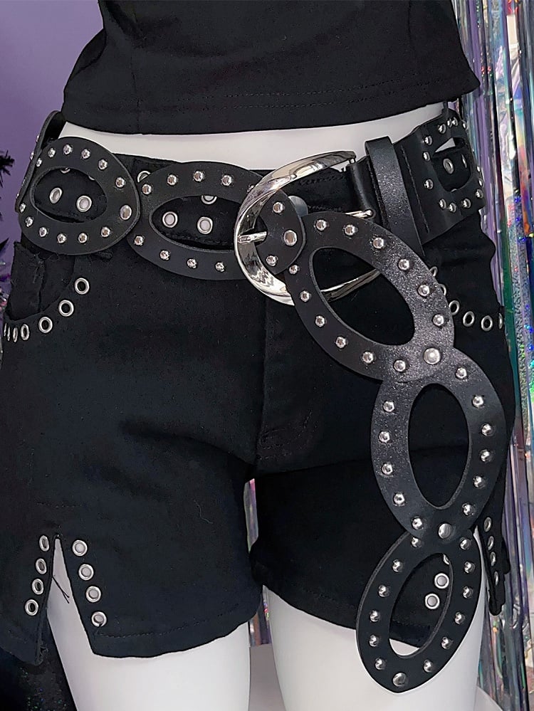 Wrist Decorated Belts Studs Pink/White/Black