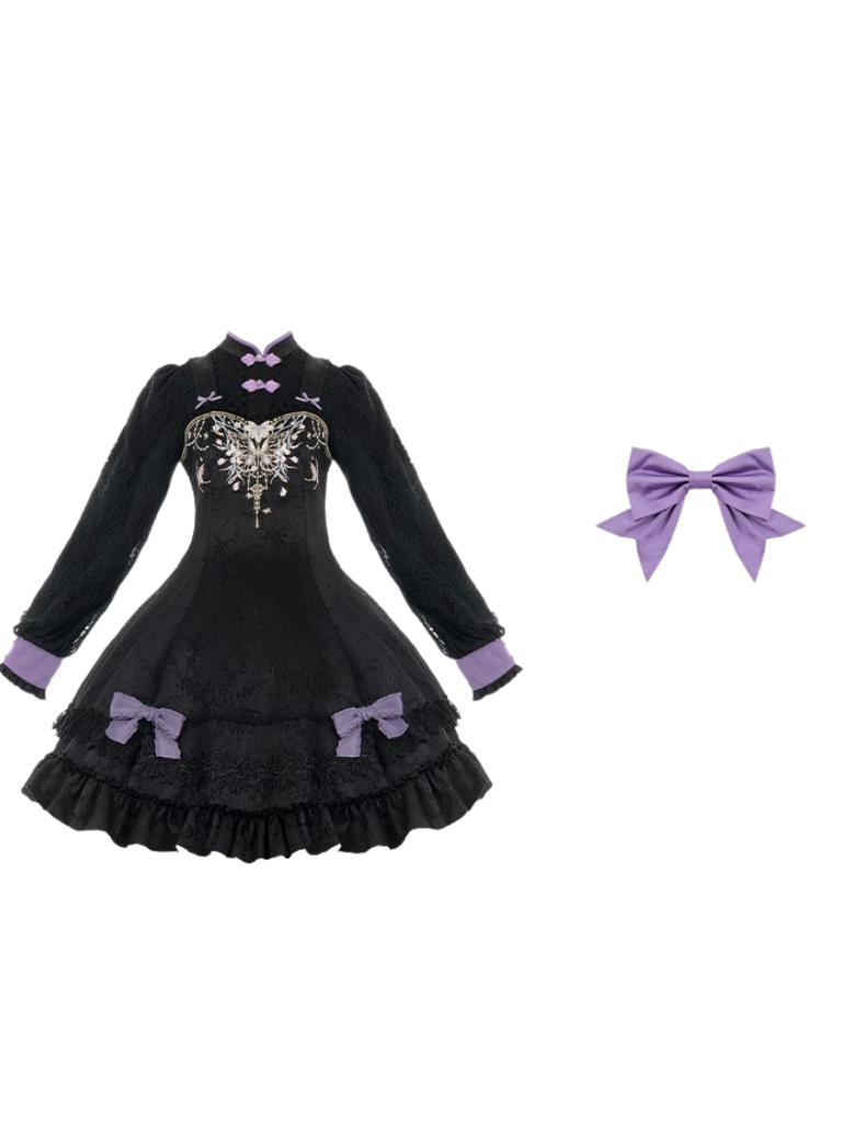 Girly Dress Bow Chinese Sweet