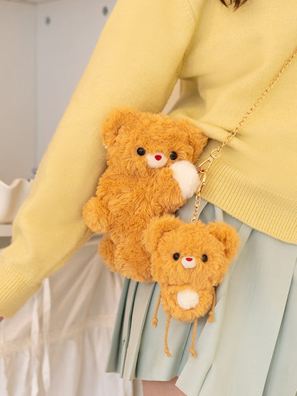Yellow Cute Bear Ant Plushie Key Chain