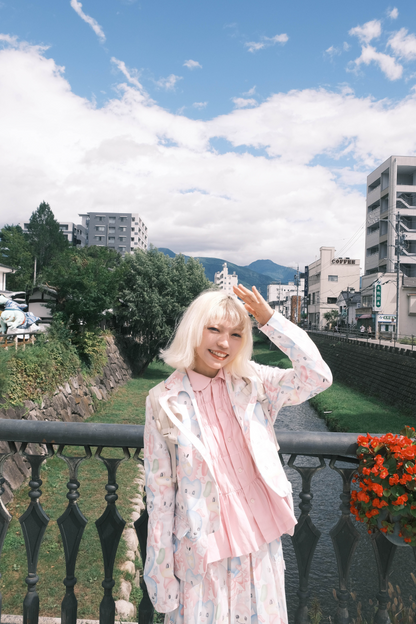 jacket y2k + collar skirt fantasy