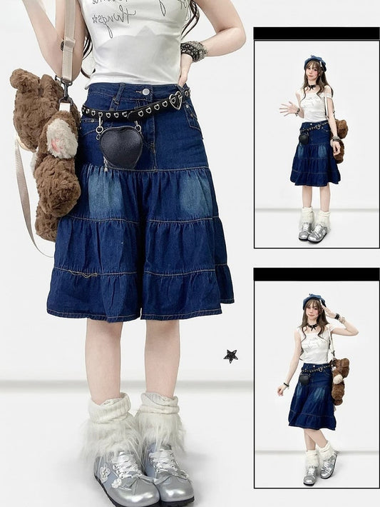 Denim Skirt Y2K Blue