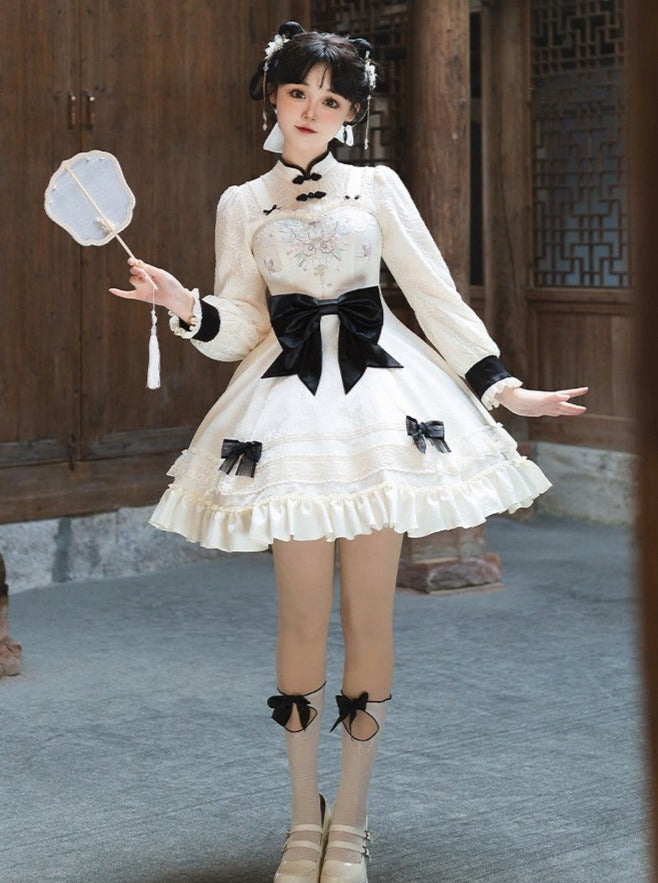 Girly Dress Bow Chinese Sweet