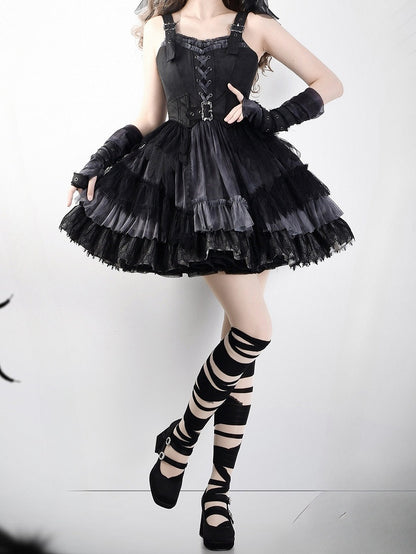/ Gray Black Gloves