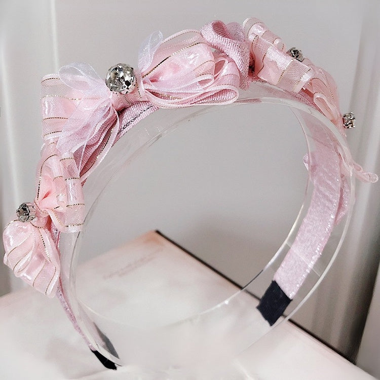 Strass Verziert Rosa/Blau Bowknot KC Lolita Süße