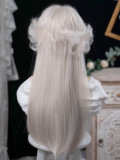 Blonde Bangs 72 With Air Beige Straight Wig CM Length