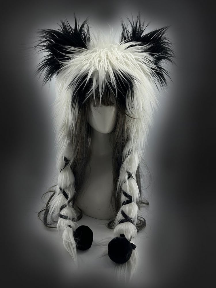 Panda Lesser Panda Shaggy Winter Hat