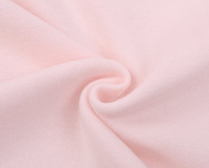 Pink Cute Bunny Ears Plush Collar Sweatshirt