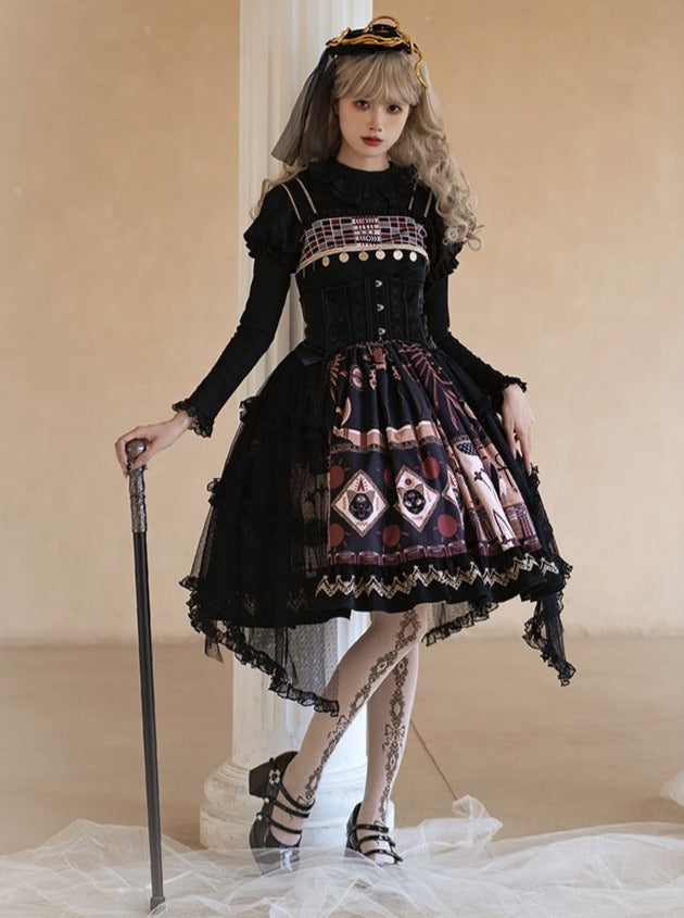 Puzi Suspender Lace Print + With Original Skirt Dress Design Kula