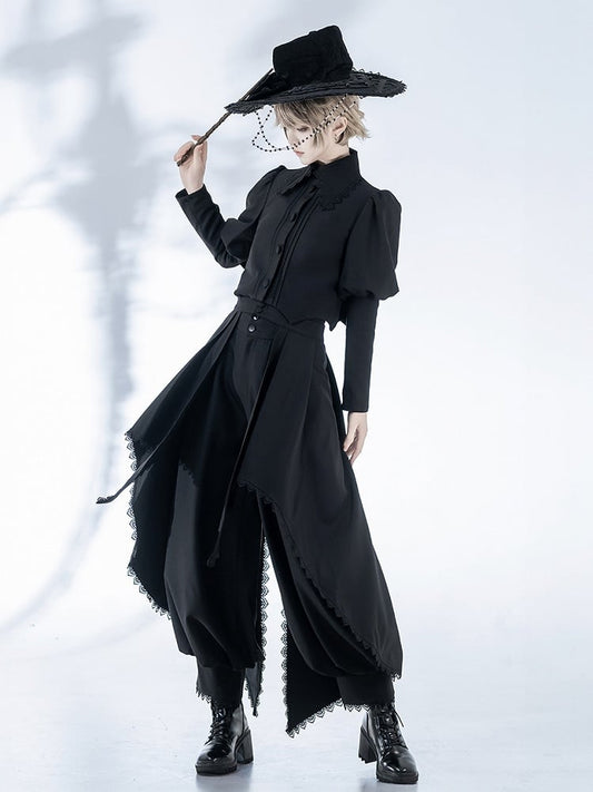 Pants with Train Lace-Trimmed (Ankle-Length) Removable Lantern