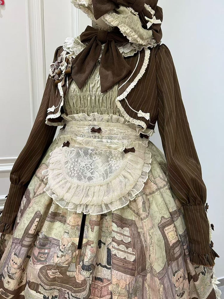 Dotted Apron Tulle Creamy