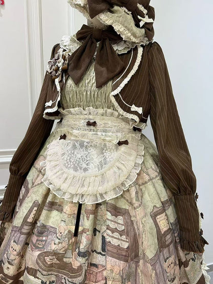 Dotted Apron Tulle Creamy