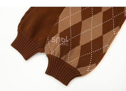 Brown Embroidery and Daisies Cardigan Bunny