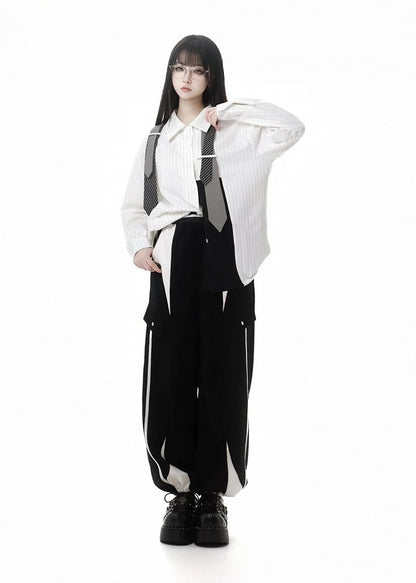 Black Elastic Cuff Sweat Pants