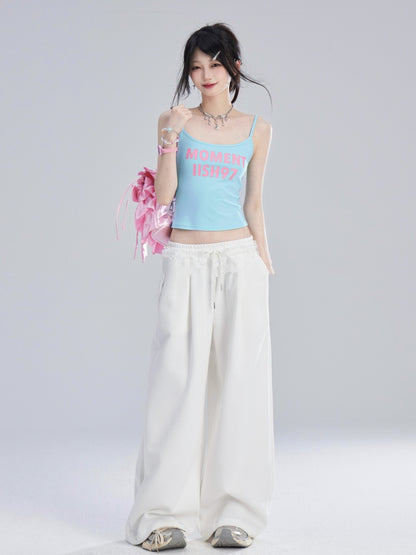 Blue Letter Print Bittersweet Cami Top