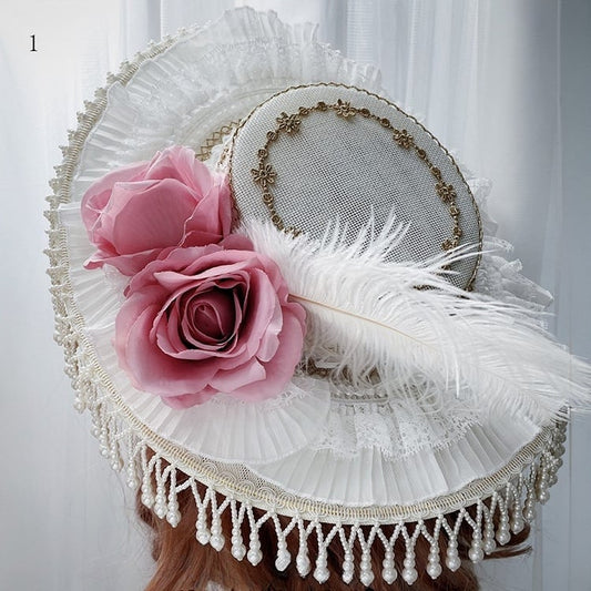 Trim Gothic 11 Floral Lace Hat Beaded Elegant Options Design Charm