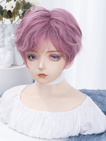 Peach Pink Ouji Short Wig