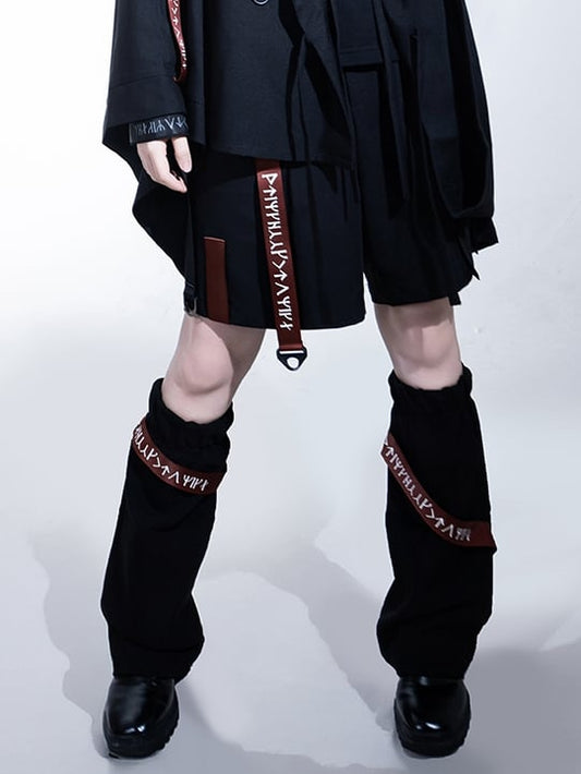 Black Warmers Futuristic Leg Techwear