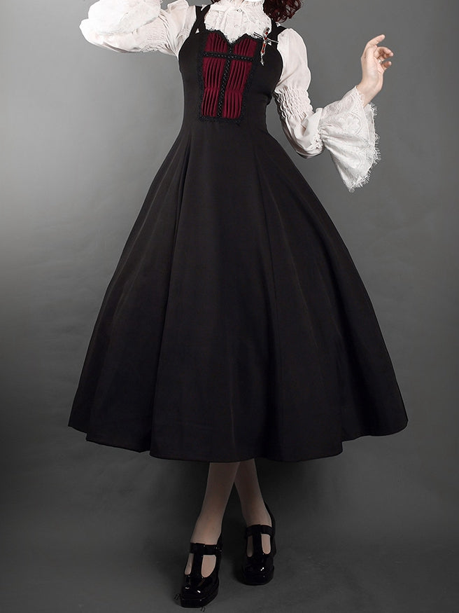 White Ruffled High Neck Gothic Long Sleeves Shirt