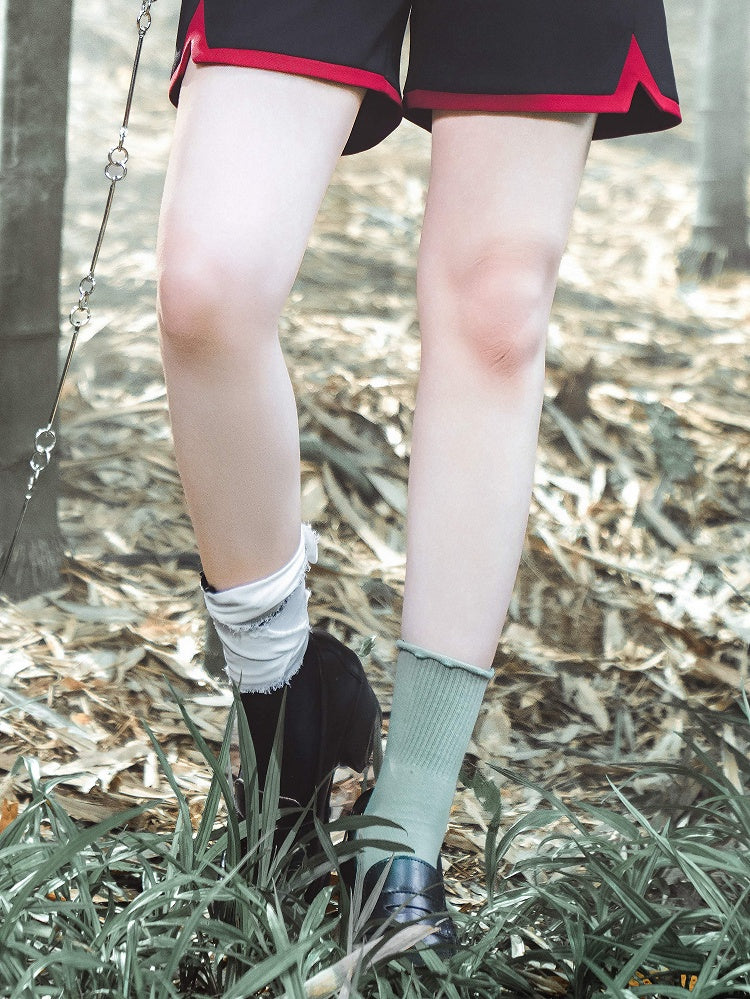 / Black Green Red Socks