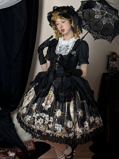 Barrettes à cheveux noires avec nœud papillon