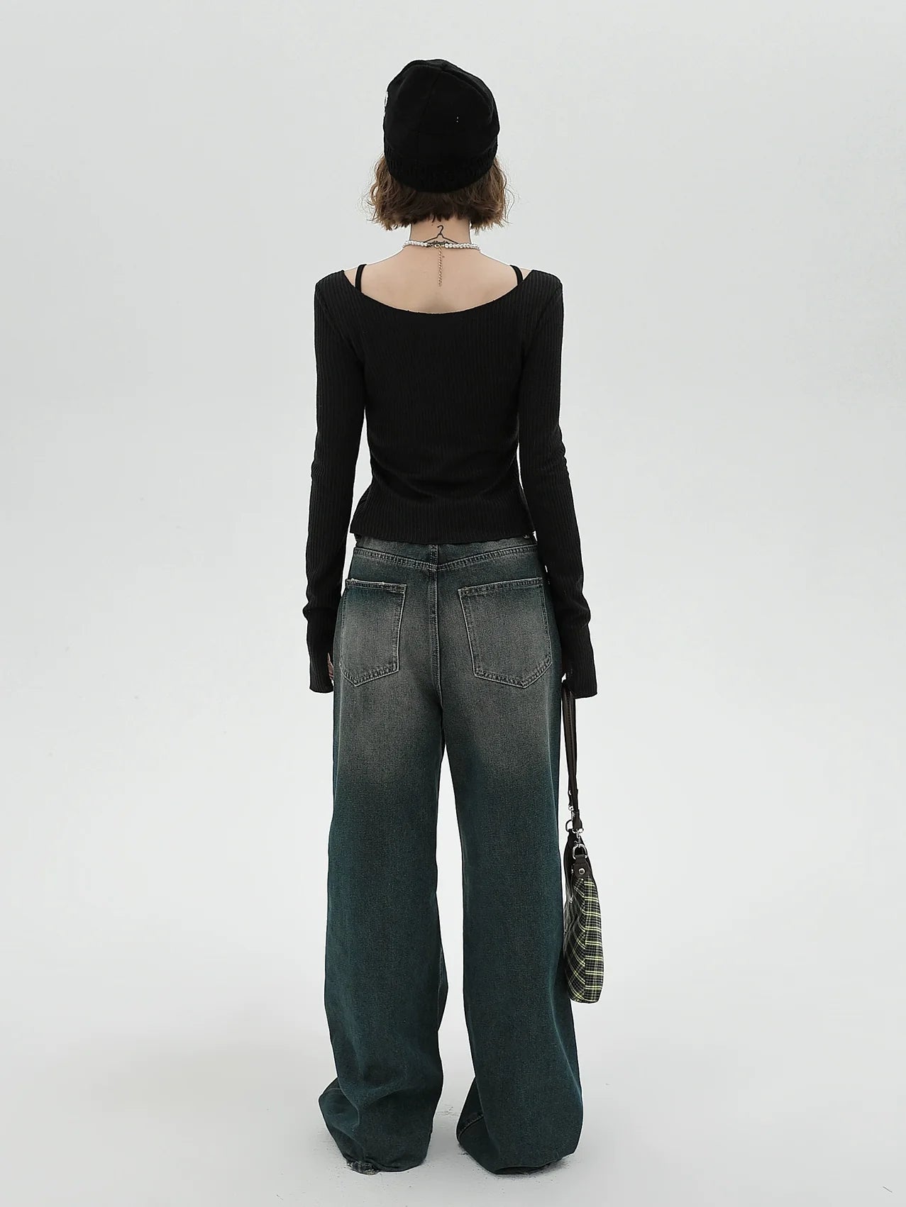 American Split Knit Camisole Top Short + Zweiteiler
