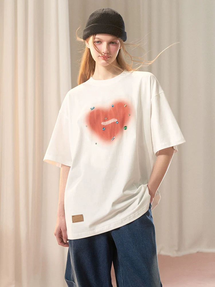 Haut court bicolore + bijoux longs