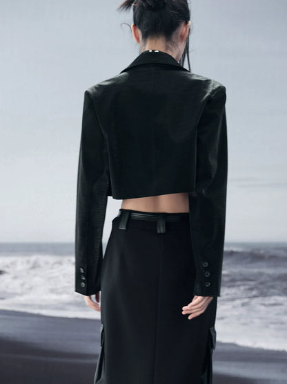 Waist Short High Little Blazer