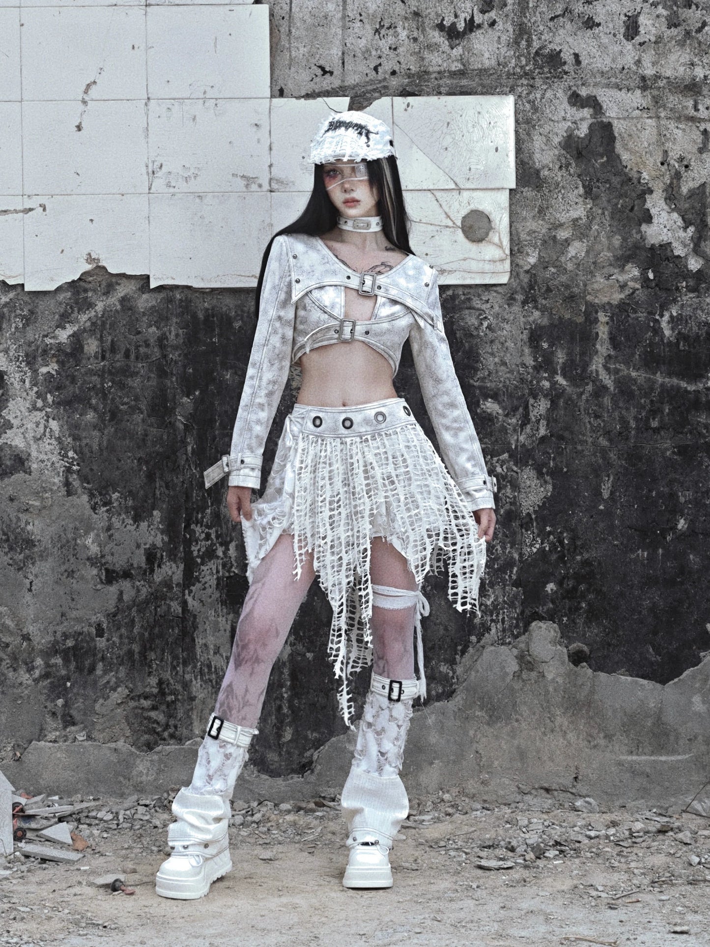 Belt Short Top Gothic Double Dark