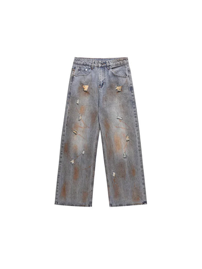 Denim American Damaged Casual Pants