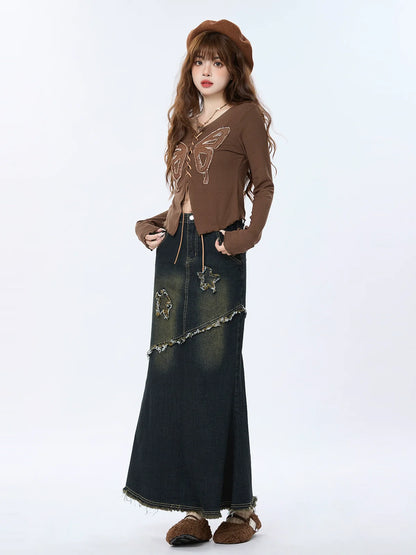Top Butterfly Inner Retro Design American Strap