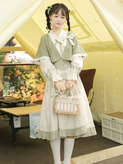 Dress Chinese Cardigan Retro Short Lolita