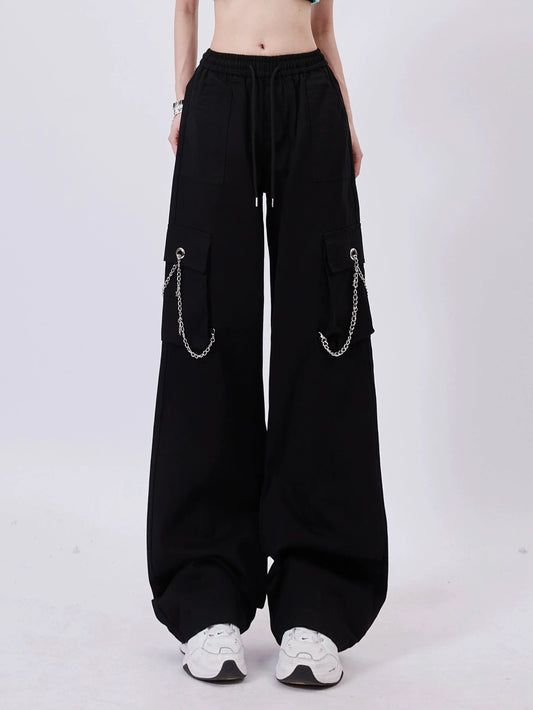 Wide Chain Pants Double Mode