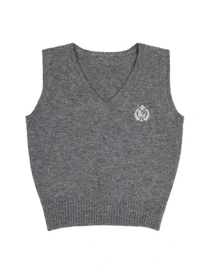 Ein Weste-Ausschnitt Stricktop Style Point College