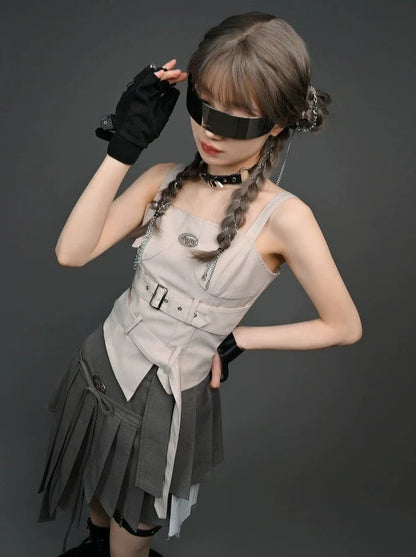 Top Girl + Camisole Skirt Mode Asymmetrical