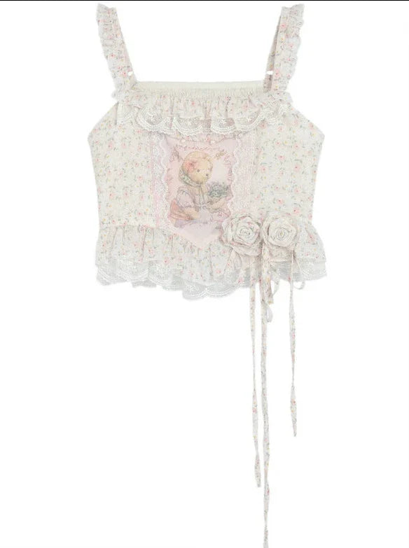 Tutu Spitze Fee Prinzessin Jacke Kurz Camisole Märchen Blumenrock