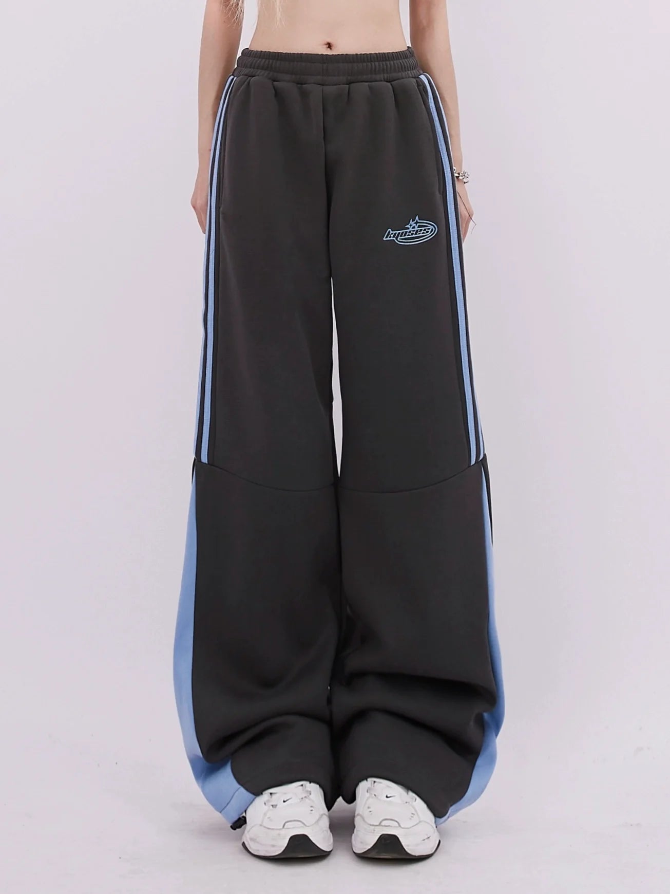 Design Blue One-point Side Pants