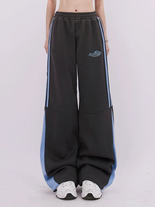 Design Blue One-point Side Pants