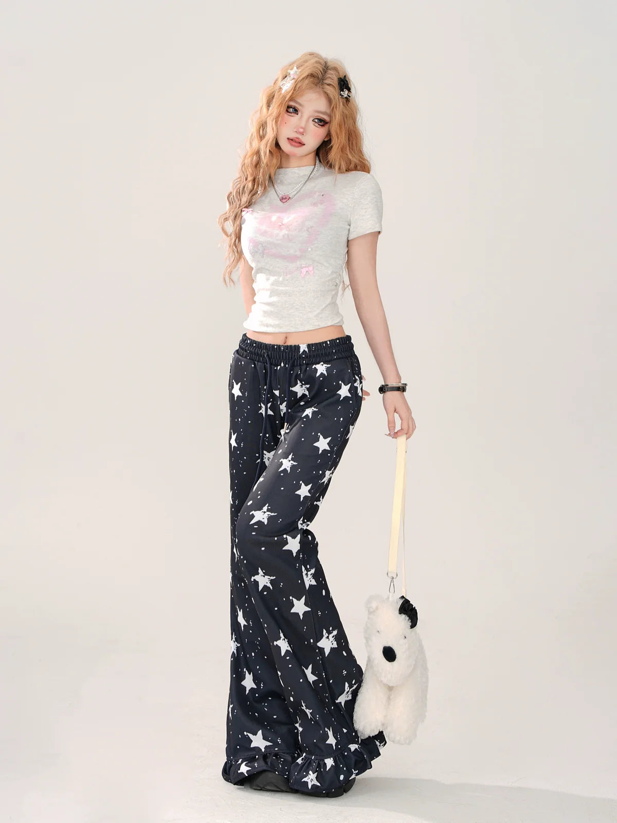Casual Flared Star Lazy Pants