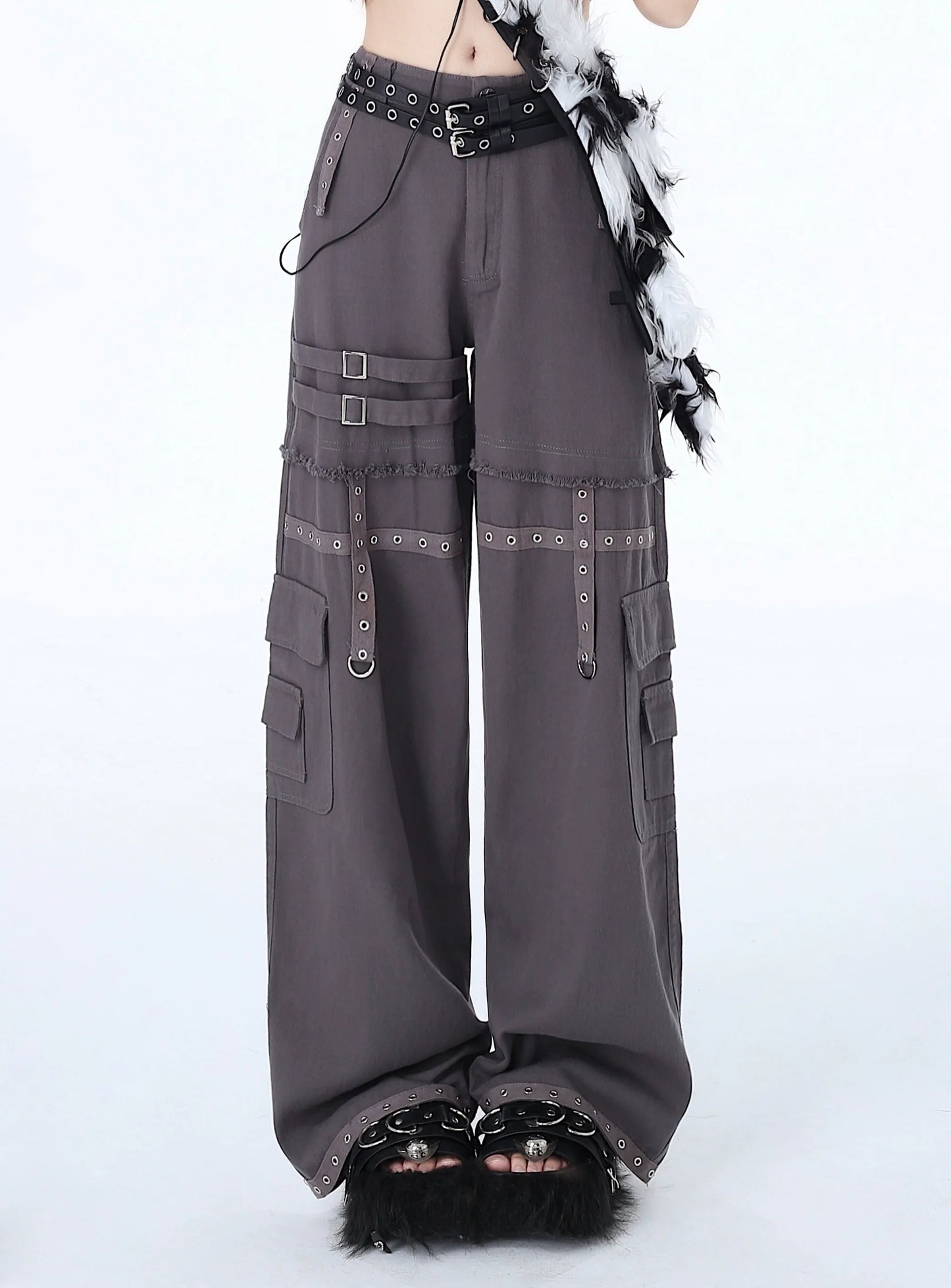 Pants Girl Loose Hot American Retro Cross