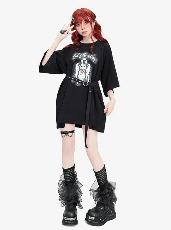 Top ample sur noir foncé