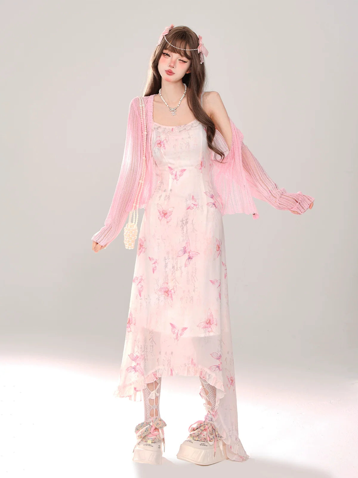 Summer Love Sheer Letter Knit Cardigan