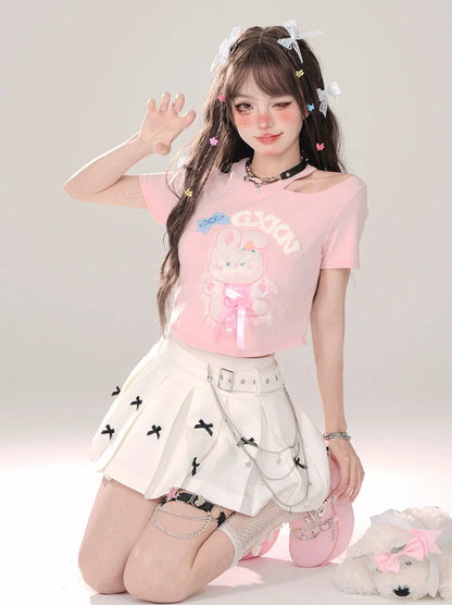 T-Shirt Sommerhase Sweet Off-Shoulder