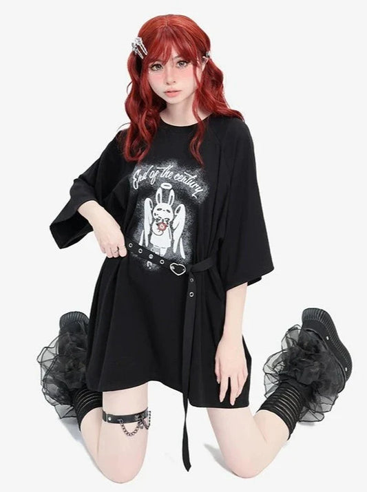 Top ample sur noir foncé