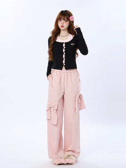 Two Love Cardigan Button Piece Faux