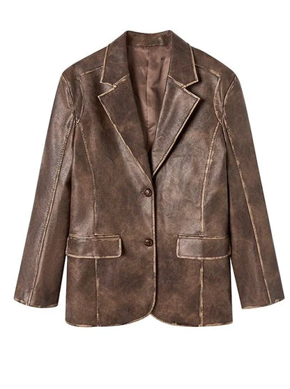 Veste en cuir Osh + jupe courte