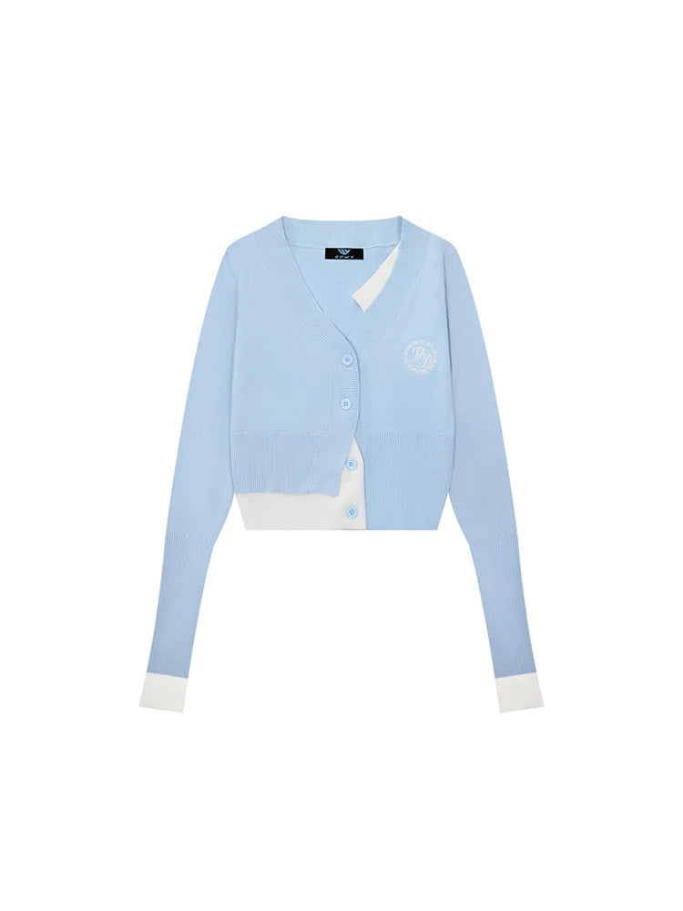 Two Blue Retro Piece Ice Girly Faux Cardigan