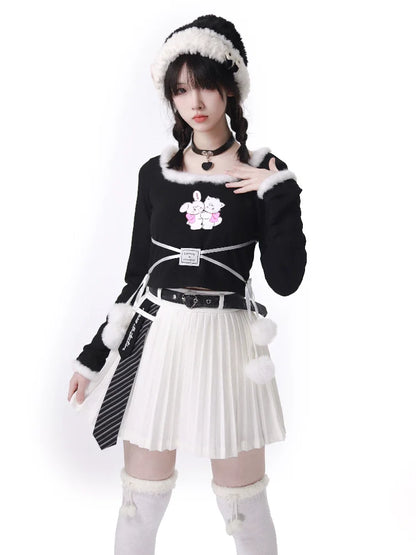 Pleated Nectai Eradalie Belt Skirt Curotto
