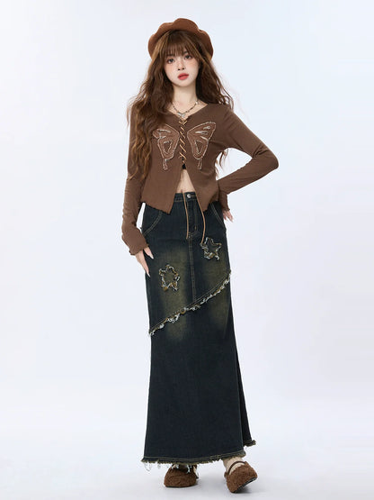 Top Butterfly Inner Retro Design American Strap