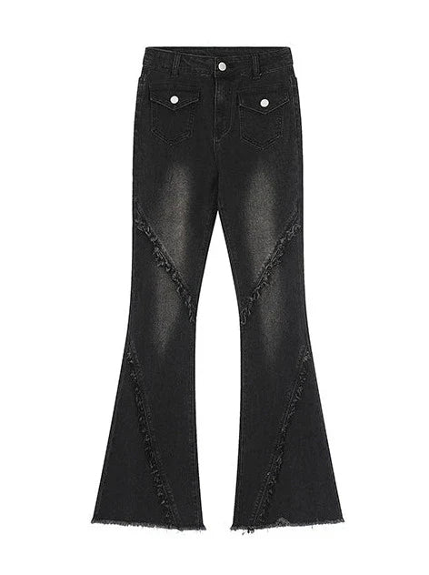 American Retro Damaged Pants Flared